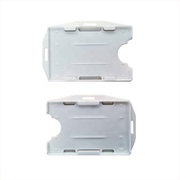 Porte-badge double face à double orientation pour 2 cartes d'identité rigides horizontales et verticales - Accessoire