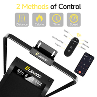 Tapis de marche électrique multifonction pliable et portable Lenboo avec écran LED et banc de travail intégré pour la remise en forme à domicile