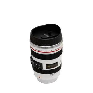 Taza de Café de Acero Inoxidable con Diseño de Lente de Cámara EF24-105mm, Negra, Térmica, Autoagitadora, con Logotipo Personalizado - Product Image 2