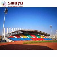Chaise de stade à dossier haut en HDPE 100% vierge, résistante aux UV, anti-âge, couleur Pantone personnalisée, OEM, garantie 10 ans