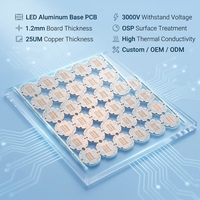 Base en aluminium pour LED, PCB MCPCB, substrat rond en aluminium 1,2 mm, traitement de surface OSP en cuivre 25 µm
