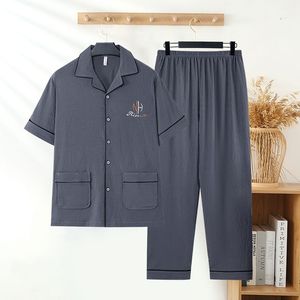 <span class=keywords><strong>Pigiama</strong></span> da <span class=keywords><strong>uomo</strong></span> estivo sottile da <span class=keywords><strong>uomo</strong></span> a maniche corte nuovo abbigliamento Casual per la casa Set <span class=keywords><strong>pigiama</strong></span> da <span class=keywords><strong>uomo</strong></span> in morbido <span class=keywords><strong>cotone</strong></span> traspirante - Product Image 4