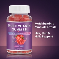Complément alimentaire multivitaminé quotidien sous forme de bonbons gélifiés pour adultes, soutient l'énergie et le système immunitaire, 90 gélifiés, 270 g, OEM ODM, étiquette privée