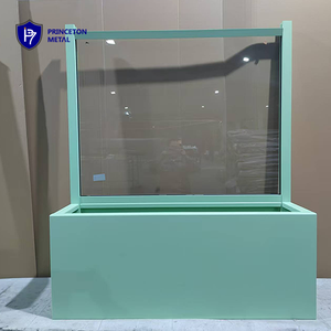 Fabricant de jardinières surdimensionnées en métal noir Princeton, revêtement en poudre, usage commercial - Product Image 4