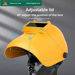 <span class=keywords><strong>Gafas</strong></span> y Máscara de Soldadura Eléctrica Portátiles WELDING LION, Protector Facial con Protección Antisalpicaduras W2860 para Uso en Fábrica - Product Image 4