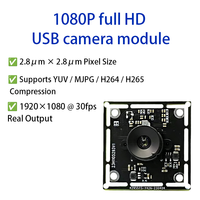 2MP 1080P 30fps 95 °   Mini cámara USB H.264 Plug and Play sin distorsión, 30FPS, USB2.0, para computadoras portátiles