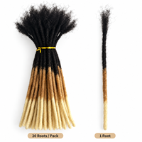 Extensions de dreadlocks en cheveux humains vierges 100% de qualité supérieure, dreadlocks afro crépus faits à la main, couleur ombrée, texture douce et naturelle