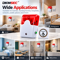 Bouton d'appel d'urgence sans fil, son 110 dB, alarme lumineuse, 433 MHz, bouton SOS pour personnes âgées, handicapées, maisons de retraite DS-103ER
