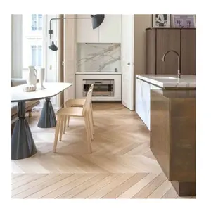 Suelo de madera dura de roble Natural, sólido, chevron, para interior