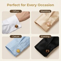 Boutons de manchette en métal de luxe JINYU pour chemises femme, personnalisables OEM/ODM (couleur/taille), durables et lavables