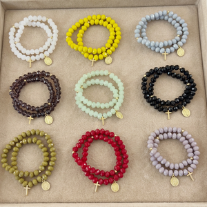 Ensemble de bracelets élastiques empilables en résine acrylique imitation perle lucite, motif papillon tendance, style bouddhisme du Sud, religieux - Product Image 3