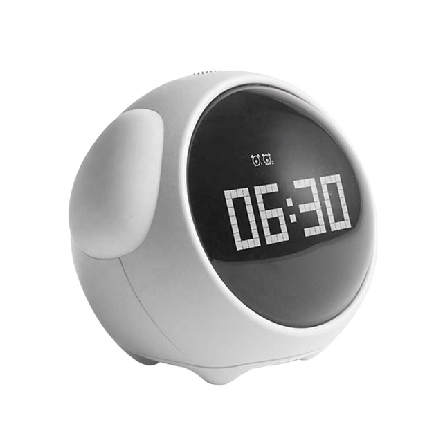 Expression Alarm Clock LED Snooze Digital Bedside Clock Cartoon Voice Control Night Light Child Alarm Clock