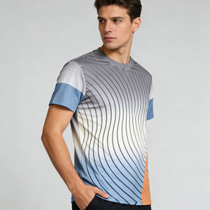 Camiseta Deportiva de Manga Corta Personalizada, Transpirable, de Secado Rápido, de Poliéster Elástico, para Actividades Deportivas, Casual, Running y Fitness - Product Image 4