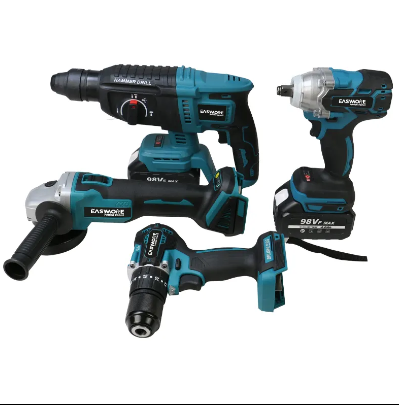 Factory Price Cordless 20V Lithium Battery Power Tools Set Combo Battery Universal Brushless Electric Tools Kit