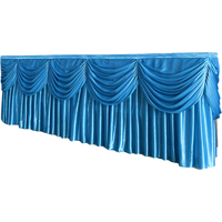 Jupe de table en satin de 3 m avec décoration ondulée, élégante et volantée, pour mariages, banquets, maison, hôtel ou fête