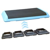 Plataforma de Step Ajustable para Ejercicios Aeróbicos, Superficie Antideslizante Texturizada, Bloques Elevadores de Altura para Entrenamiento Cardiovascular en Casa, Gimnasio y Fitness