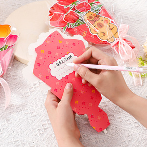 Cadeau pour la fête des mères, bouquet de papier fait main, <span class=keywords><strong>carte</strong></span> de vœux créative, matériel de fabrication interactif pour enfants de maternelle, parents et enfants - Product Image 2