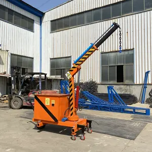 Workshop Warehouse Machine Tool Round Car Handling Electric Full Hydraulic Crane Battery Walking Mobile Small Crane