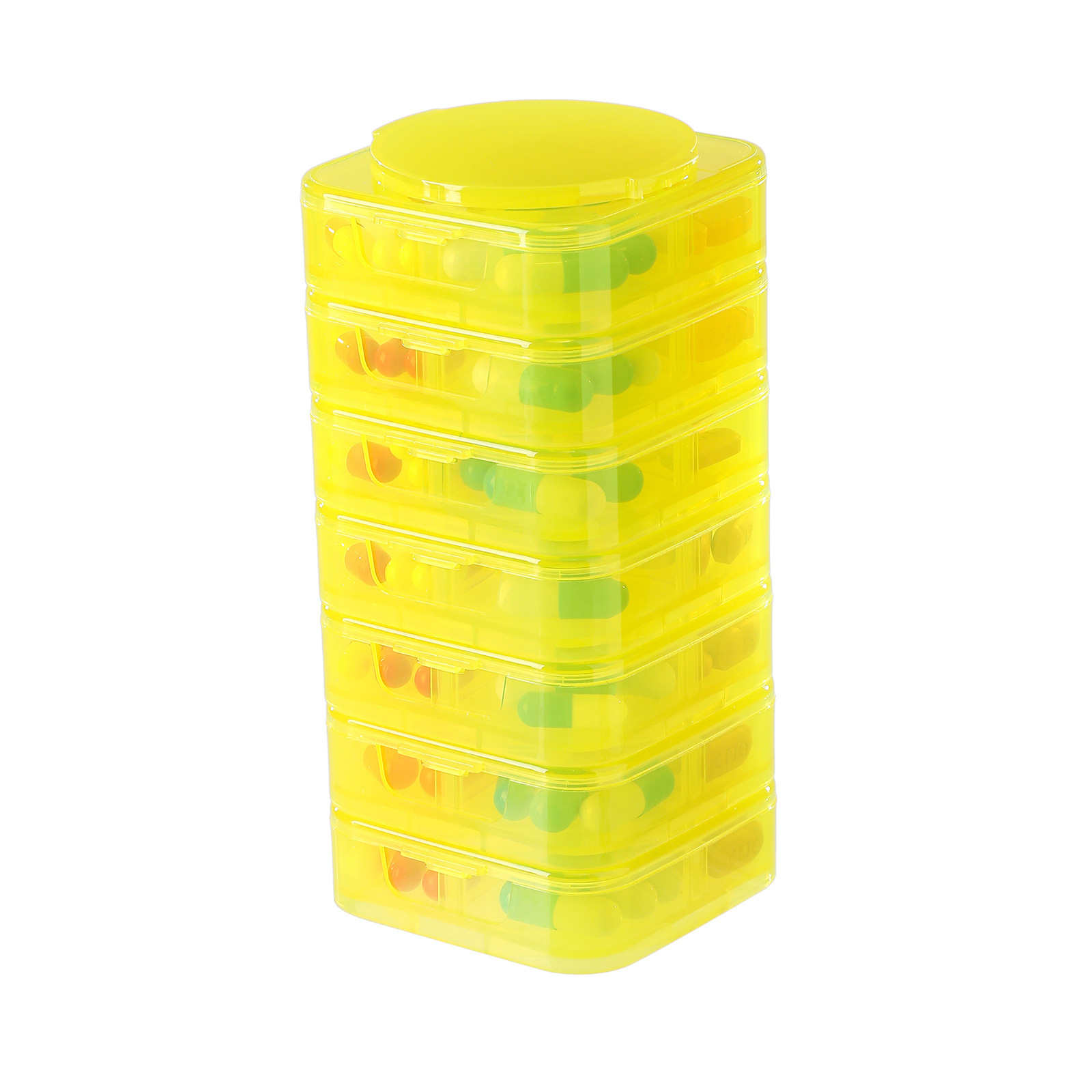 Piecing-together pillbox [Yellow 7-compartment]