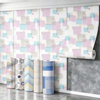 Autocollant mural géométrique minimaliste de style nordique, auto-adhésif, imperméable, pour aménagement intérieur d'hôtel, salon, chambre à coucher