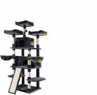 Nouvel Arbre à Chat Géant Moderne Multi-Niveaux de Luxe, Griffoir en Panneaux de Particules, Nouvelle Génération d'Arbre à Chat pour Animaux
