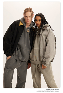 Custom Blank Acid Washed <strong>Old</strong> Lapel <strong>Jacket</strong> Fall/winter Loose Casual <strong>Men's</strong> <strong>Jacket</strong> American Vintage <strong>Men's</strong> Heavy Canvas <strong>Jacket</strong> - Product Image 4