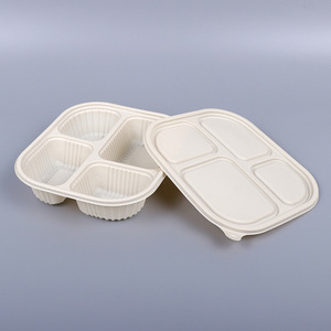 Boîte d'emballage alimentaire amidon de maïs biodégradable en gros 3/4/5 compartiments chauffage au micro-ondes récipient alimentaire à emporter sucre - Product Image 6
