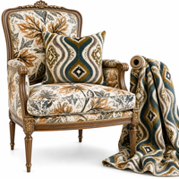 Tissu de canapé en velours jacquard en gros, tissu d'ameublement tricoté pour housse de canapé