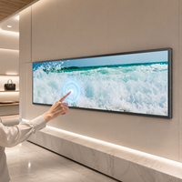 Layar Sentuh Ultra Lebar LCD Monitor Bar Terentang Desktop Interaktif Tampilan Digital Signage Komersial OEM ODM