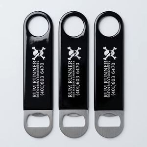 Destapador de Botellas de Cerveza Metálico Promocional con Logotipo Personalizado, Destapador de Acero Inoxidable Tipo Cuchilla Plana para Regalo en Bares y Clubs - Product Image 1