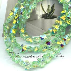 Crystal Butterfly Glass Beads 10mm Faceted Scattered Beads For Diy Bracelet And Phone Chain - Product Image 2