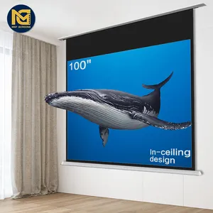 MGF 120 inch 16:9 electric projection screen hidden in ceiling style home theater motorized screens