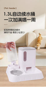 Fabrik Großhandel 2 in 1 Automatische Schwerkraft Tiernahrung Feeder Wassersp ender <span class=keywords><strong>Pet</strong></span> Self Feeder für Indoor Small Medium Cats Hunde - Product Image 2