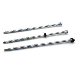 <span class=keywords><strong>Tornillos</strong></span> para techos de Metal 1022 de acero al carbono de fábrica de China, <span class=keywords><strong>tornillos</strong></span> autoperforantes de cabeza hexagonal de Zinc blanco, arandela Epdm para paneles sándwich - Product Image 2