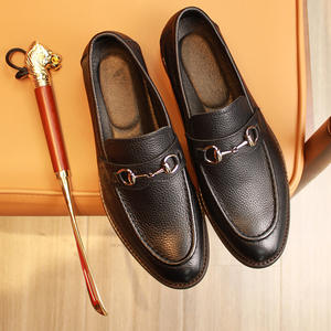 Zapatos de Vestir para Hombre de Alta Calidad, Estilo Británico, Casual, con Parte Superior de Cuero Genuino de Textura Suave, Diseño Italiano con Patrón de Lichí y Punta Cuadrada - Product Image 6