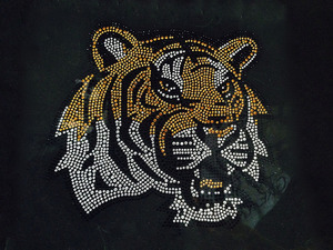 <span class=keywords><strong>Cincinnati</strong></span> bengals Rhinestone chuyển bóng đá Bling bengals Motif sửa chữa nóng sắt trên - Product Image 3