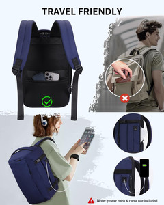 Sac à dos de voyage écologique résistant à l'eau avec protection 3D pour ordinateur portable 180. Conception à plat pour un emballage sans tracas - Product Image 4