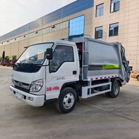 Camion compacteur de déchets FOTON 4x2 6,5 m³ à chargement arrière, camion compacteur de déchets compressés, véhicule de collecte des ordures sanitaires