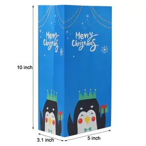 2024 children's holiday party paper gift bag letter pattern large birthday paper bag with handle