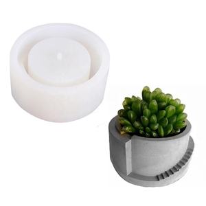 Moule <span class=keywords><strong>en</strong></span> silicone DIY simple pour plantes succulentes, <span class=keywords><strong>pots</strong></span> <span class=keywords><strong>de</strong></span> <span class=keywords><strong>fleurs</strong></span>, bougeoirs, cendriers, <span class=keywords><strong>porte</strong></span>-crayons et gadgets, pour escaliers et cylindres - Product Image 6