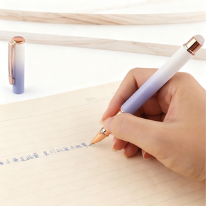 Penna Stilografica Personalizzata con Logo in Metallo, Colore Sfumato, <span class=keywords><strong>Punta</strong></span> Leggermente Obliqua 0.38mm, Ottima per la Scrittura, Speciale per Studenti - Product Image 5