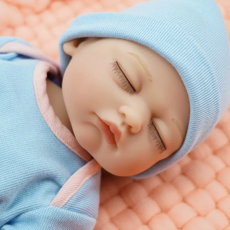 Custom Washable Lifelike Vinyl 18 Inch Sleeping Reborn Baby Dolls Lovely Realistic Newborn Toy Doll Kids Soft Silicone