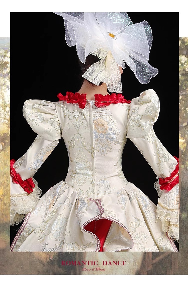 Abito Vittoriano A Vita Alta Con Maniche A Sbuffo – Maxi Abito Da Sera In Stile Retrò Per Matrimoni, Feste Medievali O Cocktail