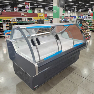 Armoire horizontale de supermarché refroidie par air de <span class=keywords><strong>2m</strong></span> nouveau style de réfrigérateur commercial avec <span class=keywords><strong>vitrine</strong></span> pour porte en verre à double température - Product Image 1