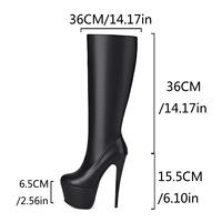 Bottines à talons fins et élégants, taille 47, noires, chaussures d'hiver, talons aiguilles pour femmes, bottes en cuir PU, nouvelle arrivée