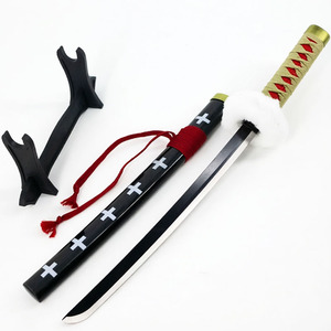 <span class=keywords><strong>Katana</strong></span> Trafalgar Law Kikoku de 17,72 pouces avec lame noire et fourreau pour séance photo et exposition de collection - Product Image 5