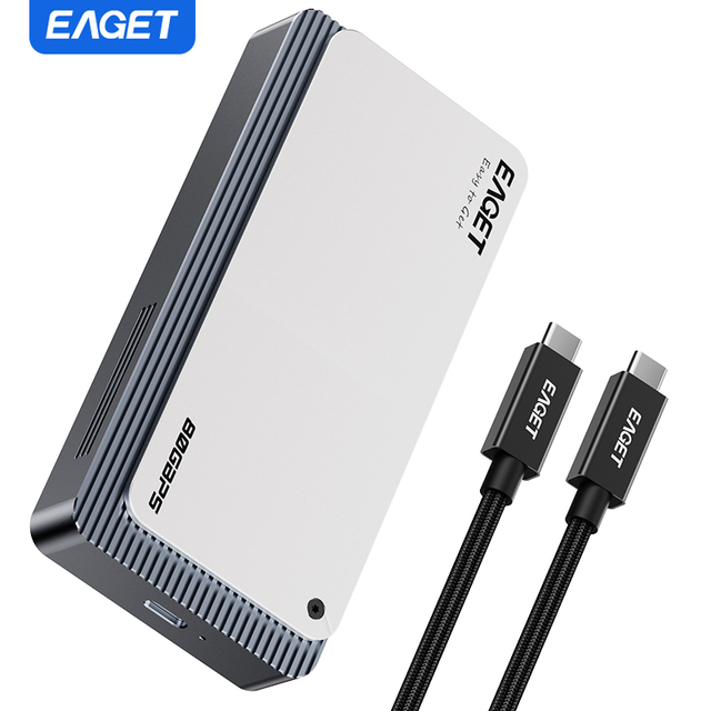 EAGET TSE8500 Thunderbolt 4/5 80Gbps NVMe M.2 2280 Ssd Enclosure 5900MB/S Disques Durs Hdd Enclosure Disco Duro Solidos SSD Case