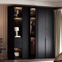 Armoire portable au design moderne et armoire de chambre en panneaux de fibres à densité moyenne pour salon