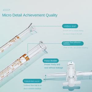 Titrage universel à double usage de 10ml/50ml à base d'acide pour jauge d'essai Burette brune transparente électrolytique - Product Image 2