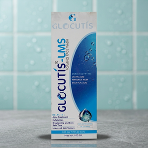 S-LMS Glocutis Advanced Foaming Face Wash 100ml Formule à l'acide lactique, mandélique et salicylique pour le contrôle de l'acné, l'exfoliation et la peau - Product Image 1